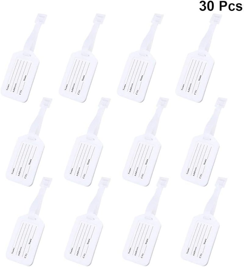 فوساريا 30 قطعة بطاقات أمتعة خفيفة الوزن ملصقات أسماء للحقائب والسفر والأمتعة - Image 2